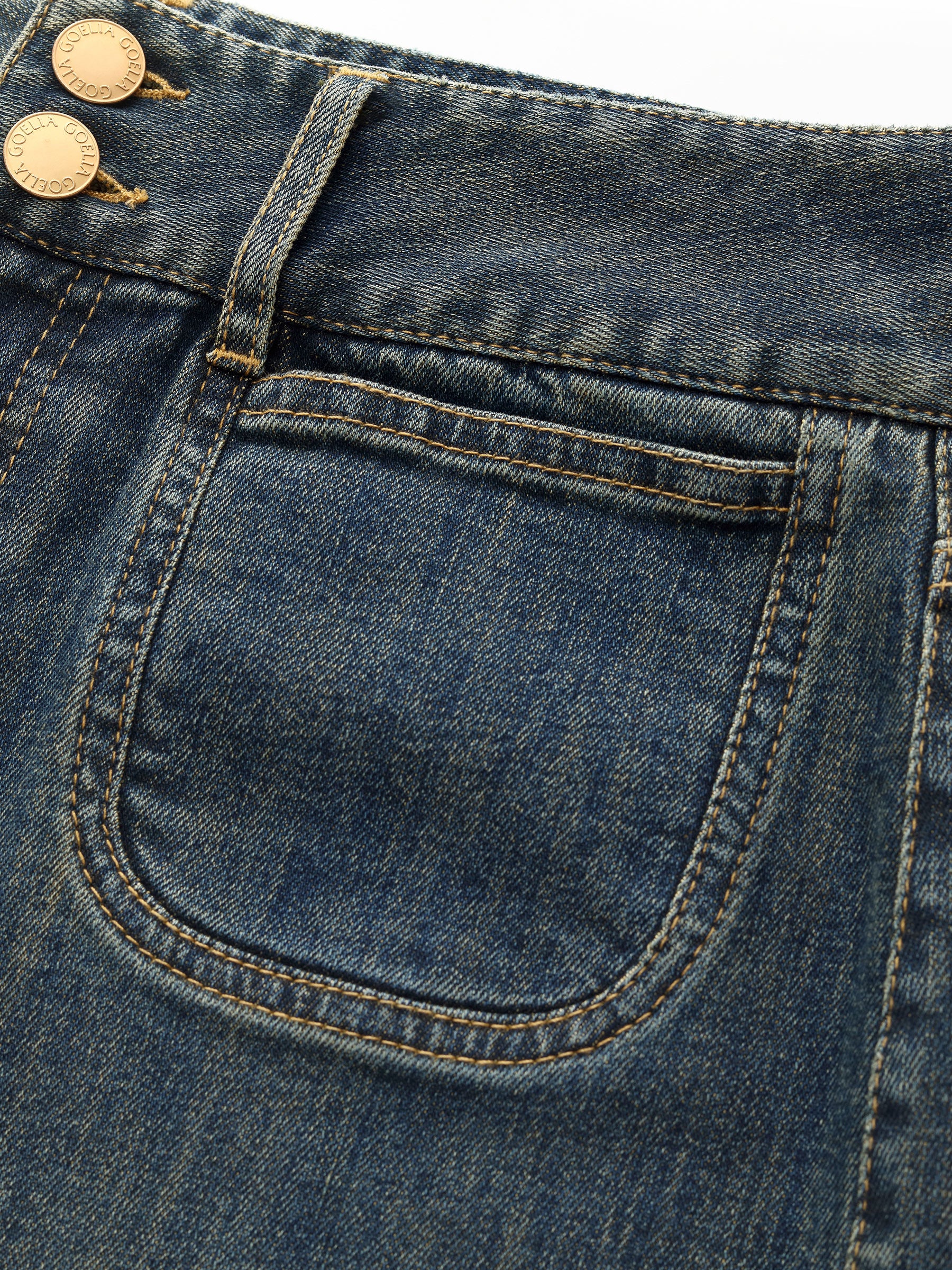 Denim High-Waisted Women Flared Jeans - Image 9
