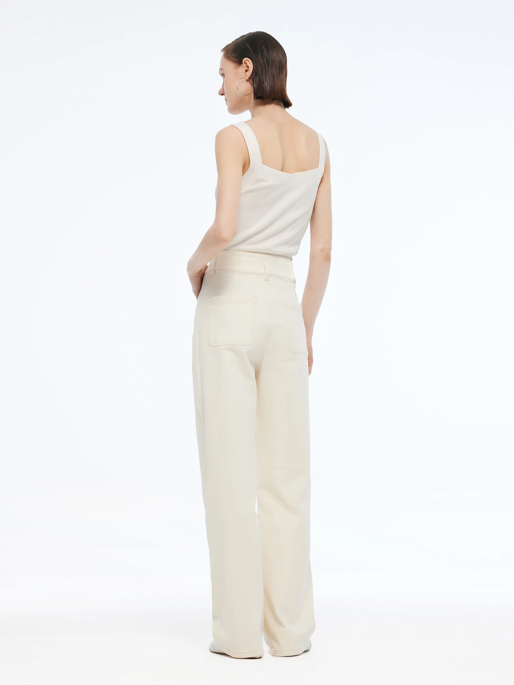 Denim High Waisted Women Loose Fit Straight Jeans - Image 3
