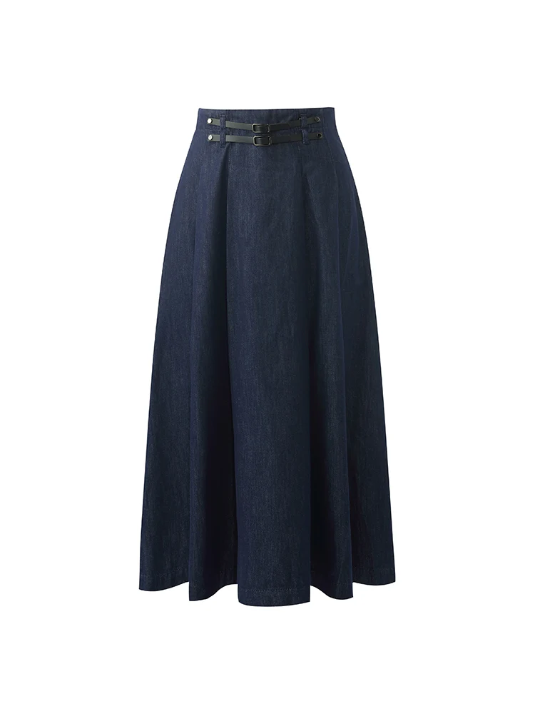 Denim Pleated Women Half Skirt - Image 6
