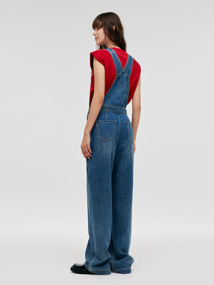 Denim Straight Full-Length Women Overalls - Image 3