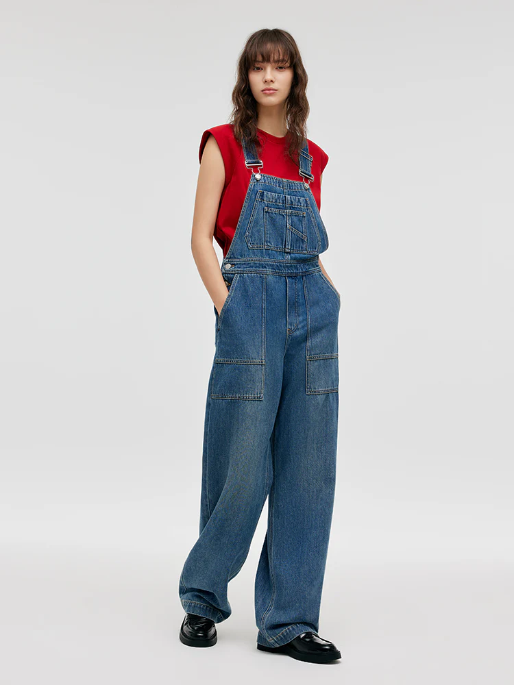 Denim Straight Full-Length Women Overalls - Image 4