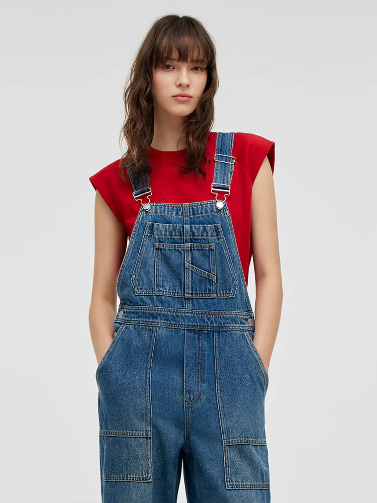 Denim Straight Full-Length Women Overalls - Image 5
