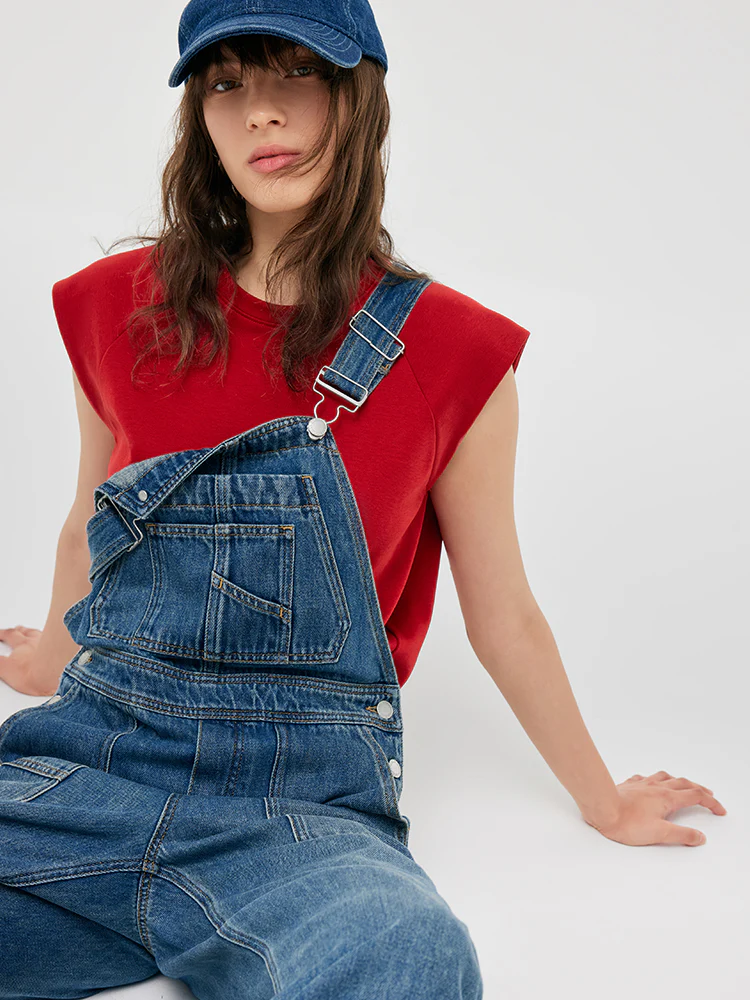 Denim Straight Full-Length Women Overalls - Image 7
