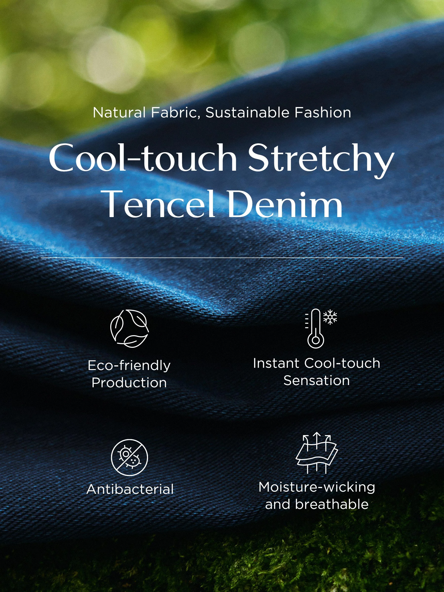 Denim V-Neck Twist Waist Women Midi Dress - Image 4