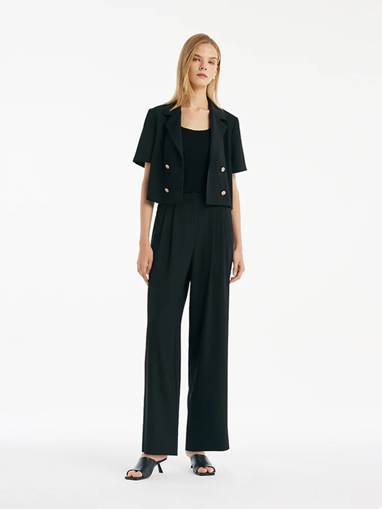 Double-Breasted Blazer And Pants Two-Piece Set - Image 5