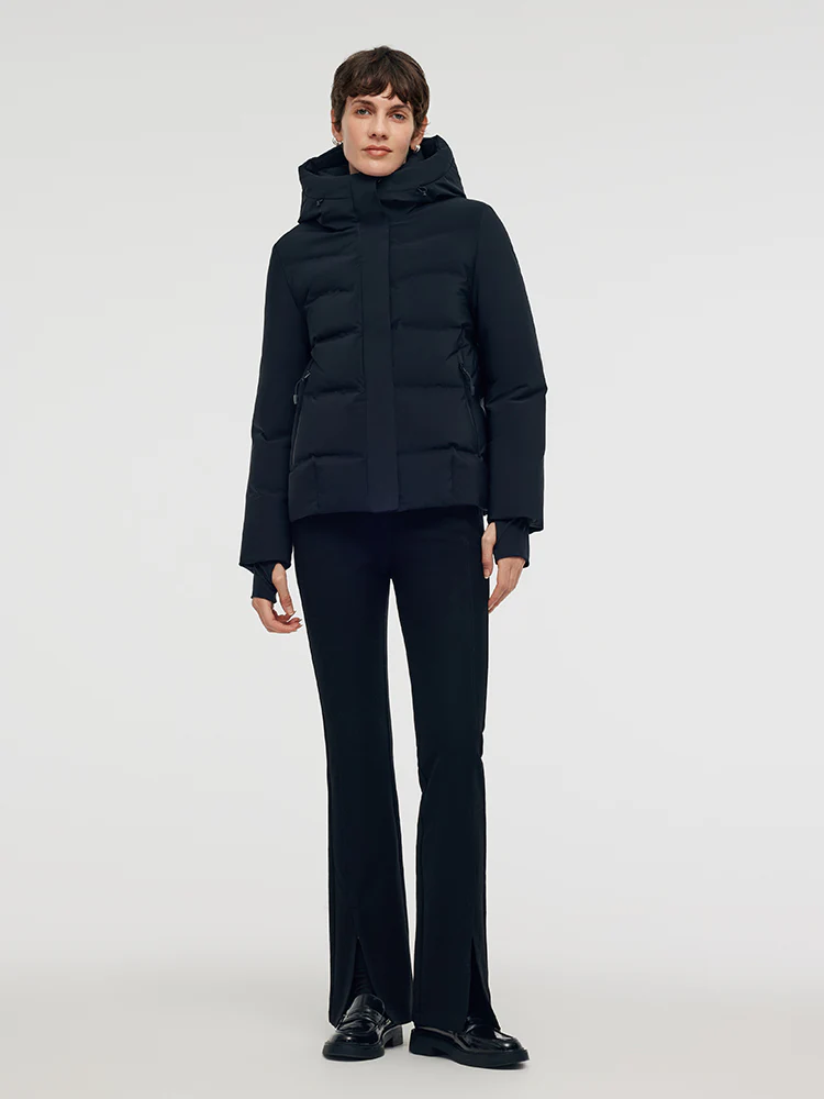 Drawstring Hooded Goose Down Jacket - Image 10