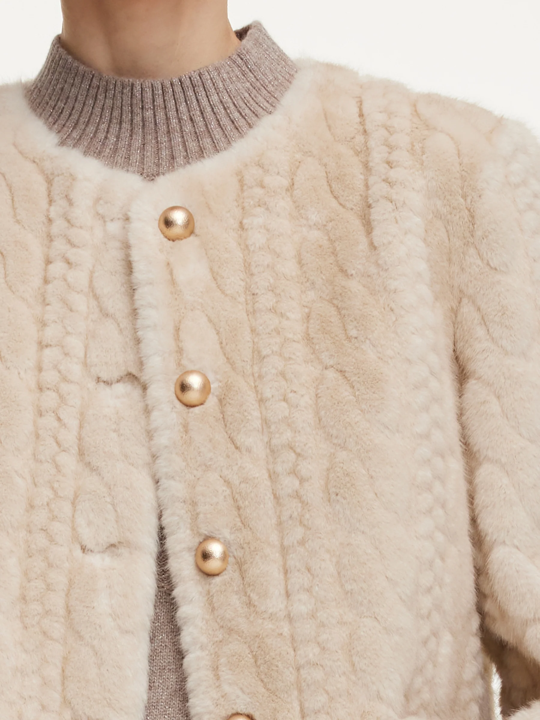 Eco-friendly Faux Fur Textured Women Coat - Image 7