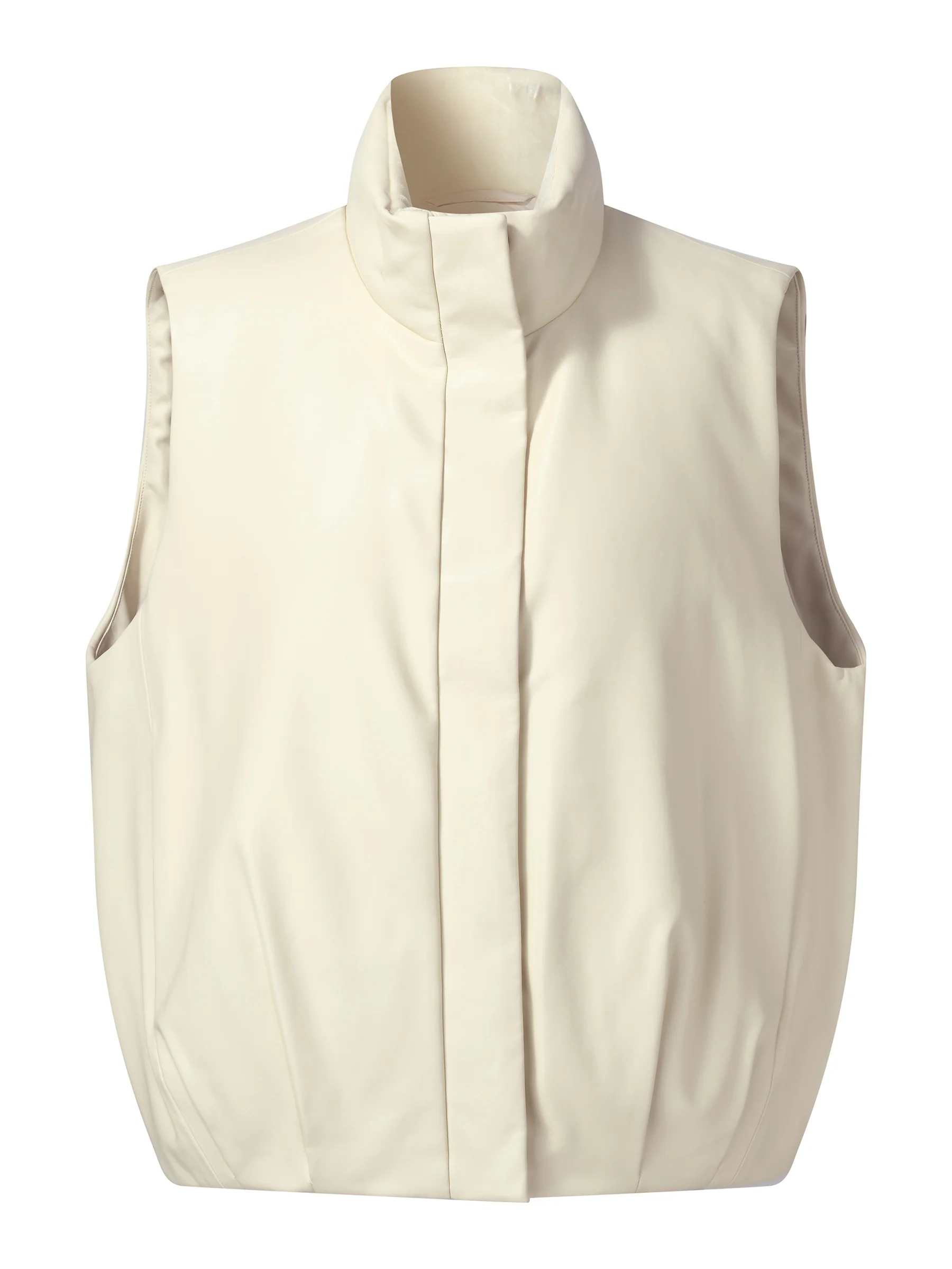 Eco-friendly Leather Goose Down Vest - Image 7