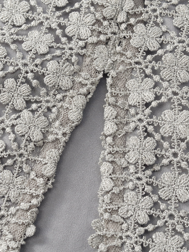 Embroidered Crop Jacket And High-Waisted Skirt Two-Piece Set - Image 10