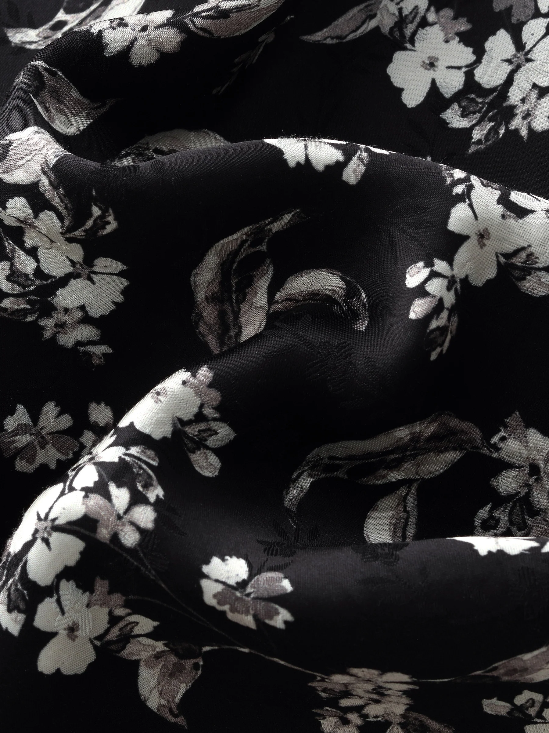 Floral Print Side Slit Twist Front Women H-Line Skirt - Image 9