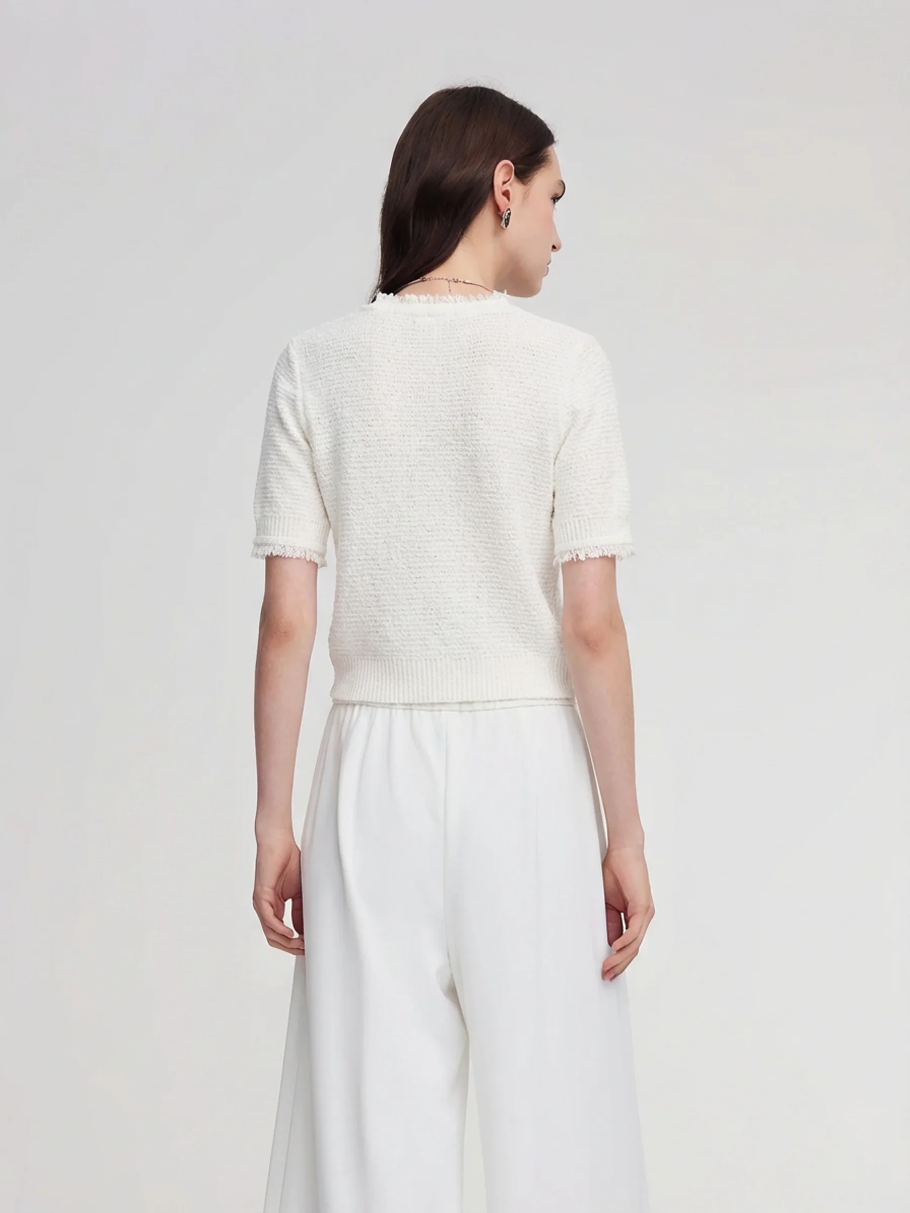 Frayed Edge Women Knit Top - Image 16