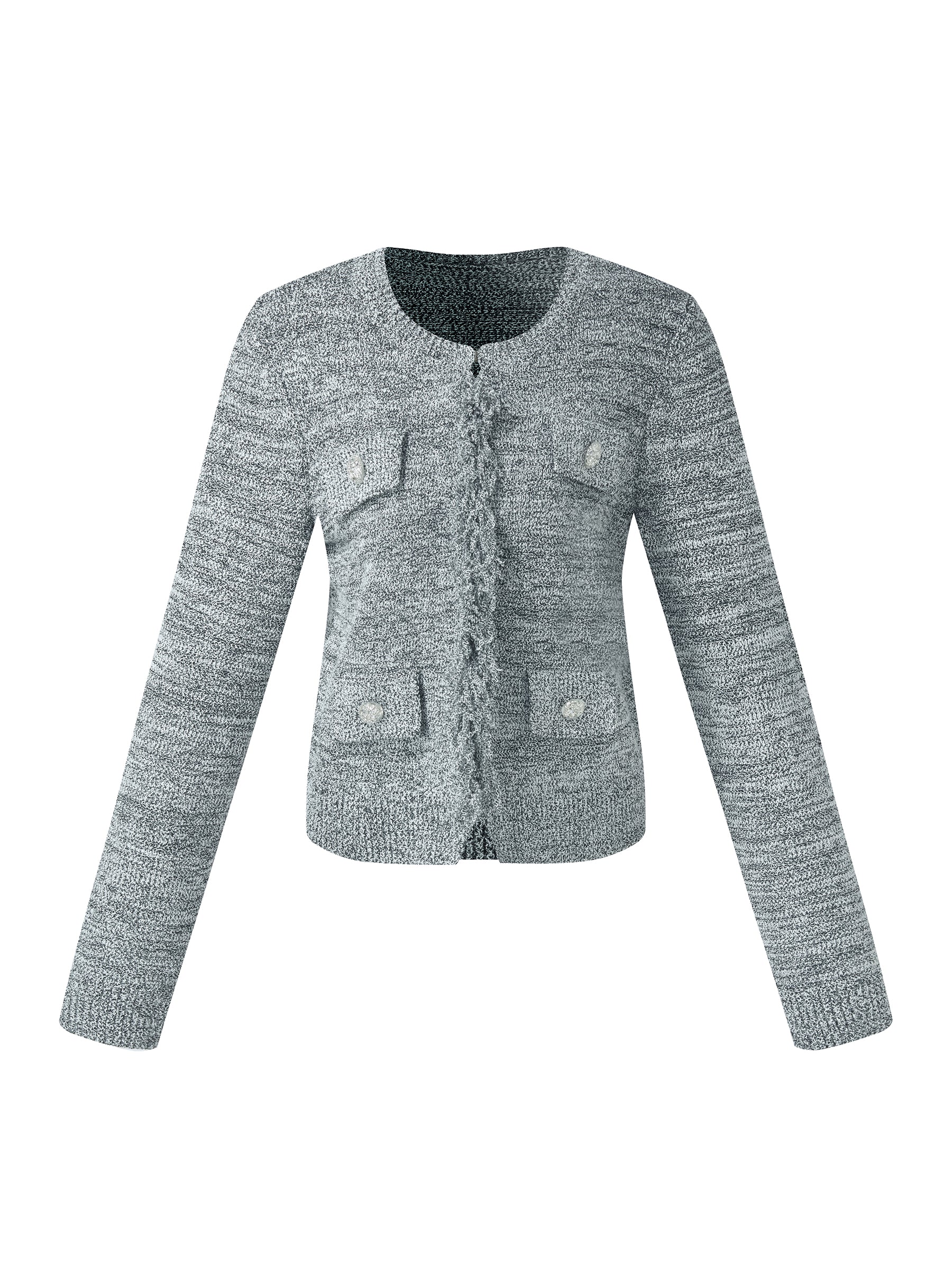 Fringe Trim H-Line Women Cardigan - Image 7