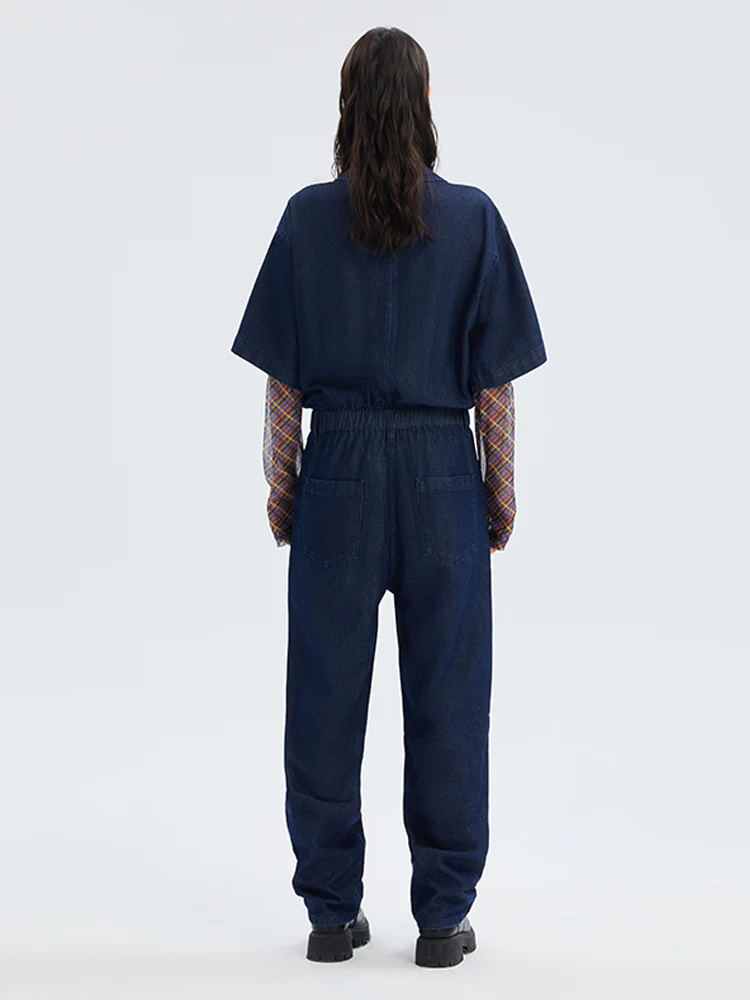 Denim Full Length Jumpsuit - Image 3