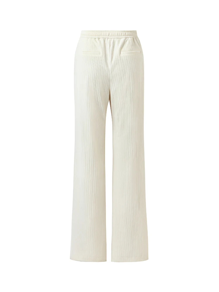 Full-Length Slit Knitted Women Pants - Image 6