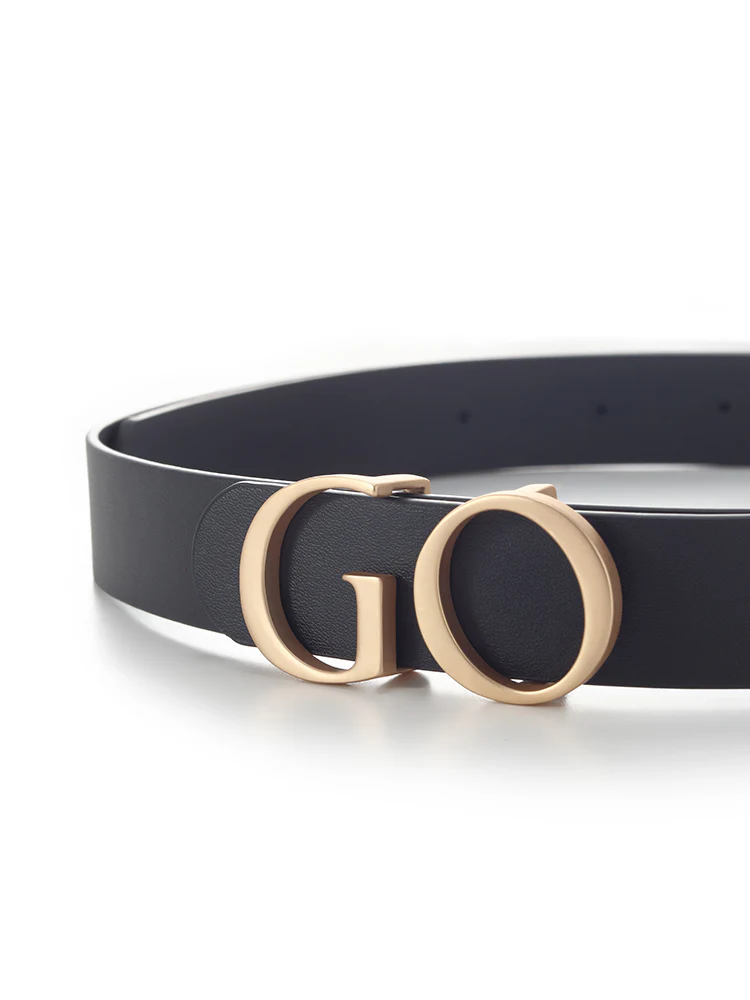 GO Letter Middle Size Women Leather Belt - Image 10