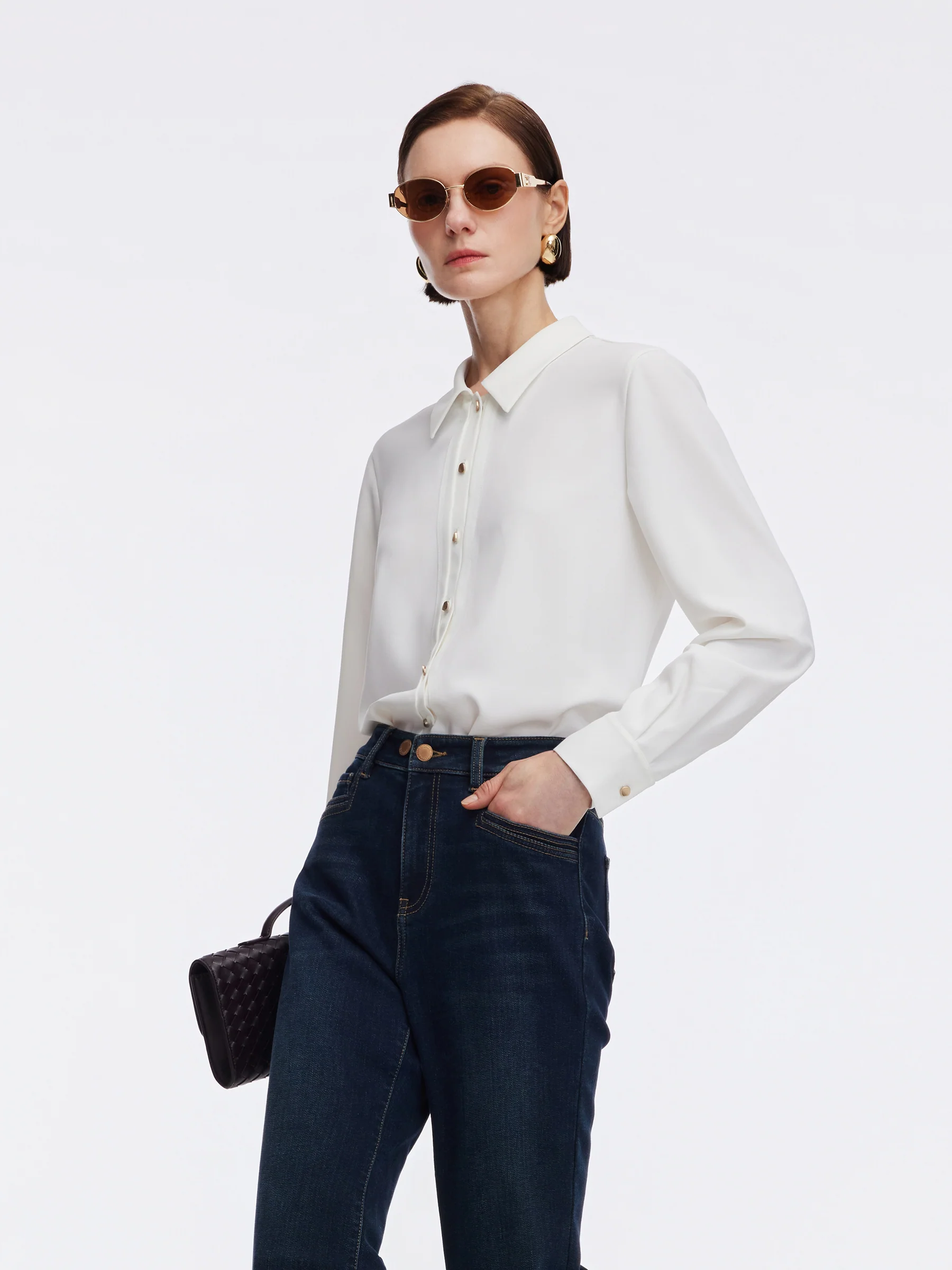 H-Line Metal Button Women Shirt - Image 4