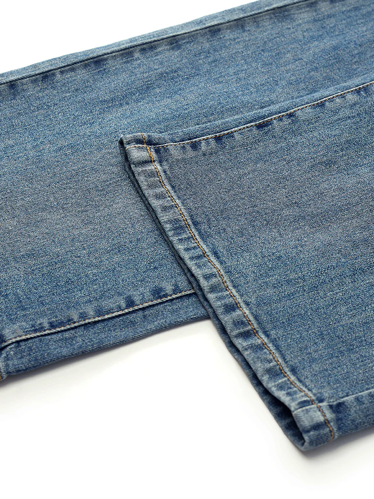 High-Waisted Loose Straight Full Length Women Jeans - Image 11