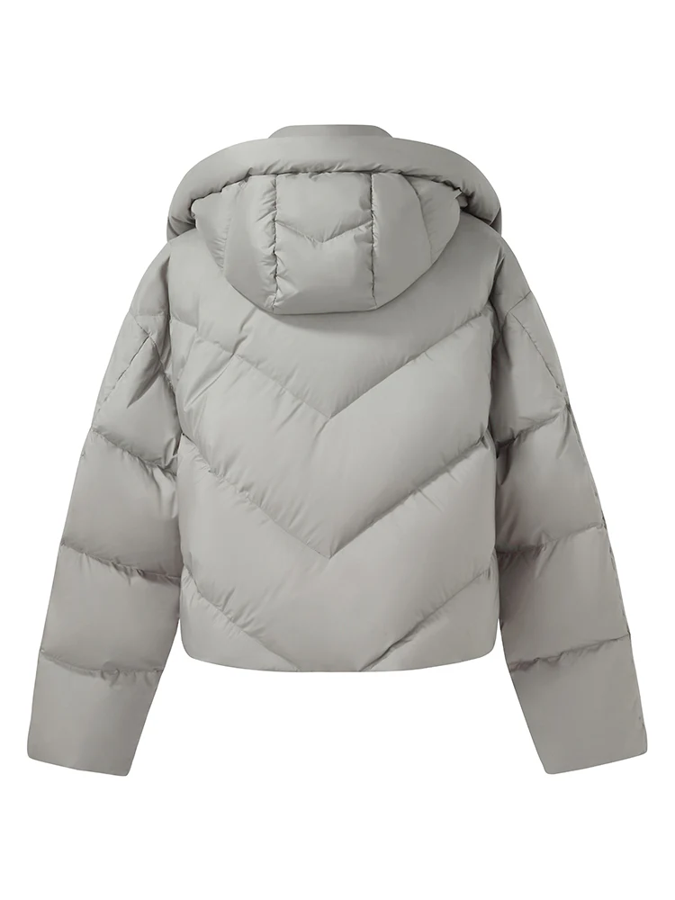 Hooded Short Goose Down Jacket - Image 8