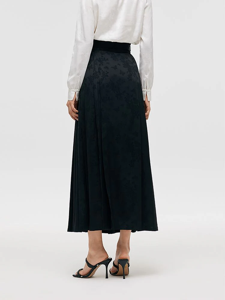 Jacquard Pleated Women Mamianqun With Bottomed Skirt - Image 3