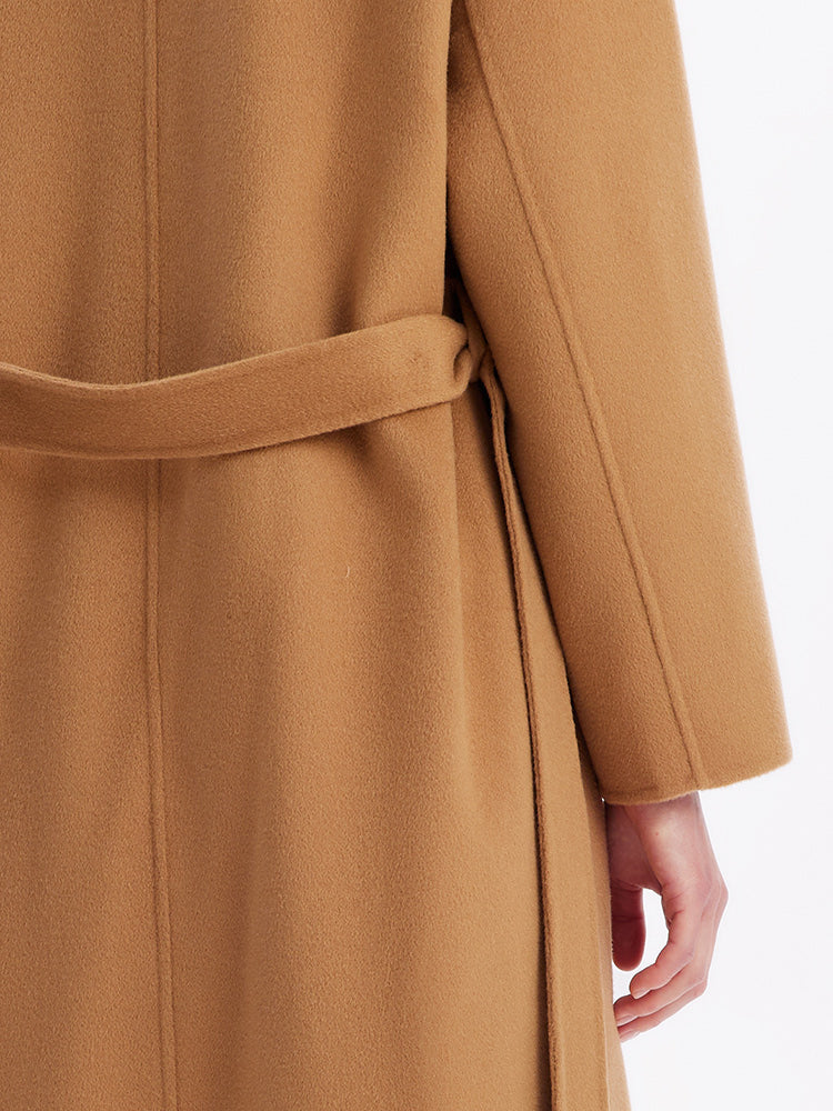 Cashmere Double-Faced Lapel Women Coat - Image 3
