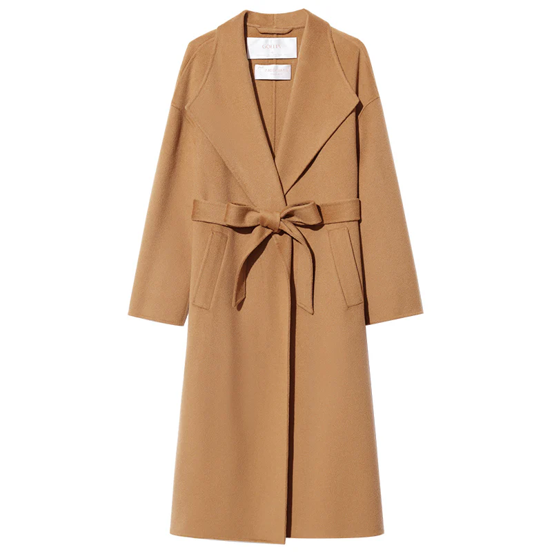 Cashmere Double-Faced Lapel Women Coat - Image 4