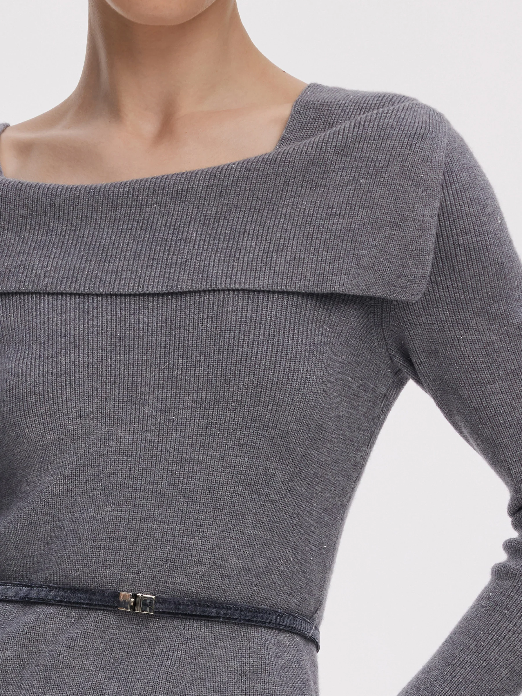 Knit Top And Pleated Skirt Two-Piece Set - Image 6