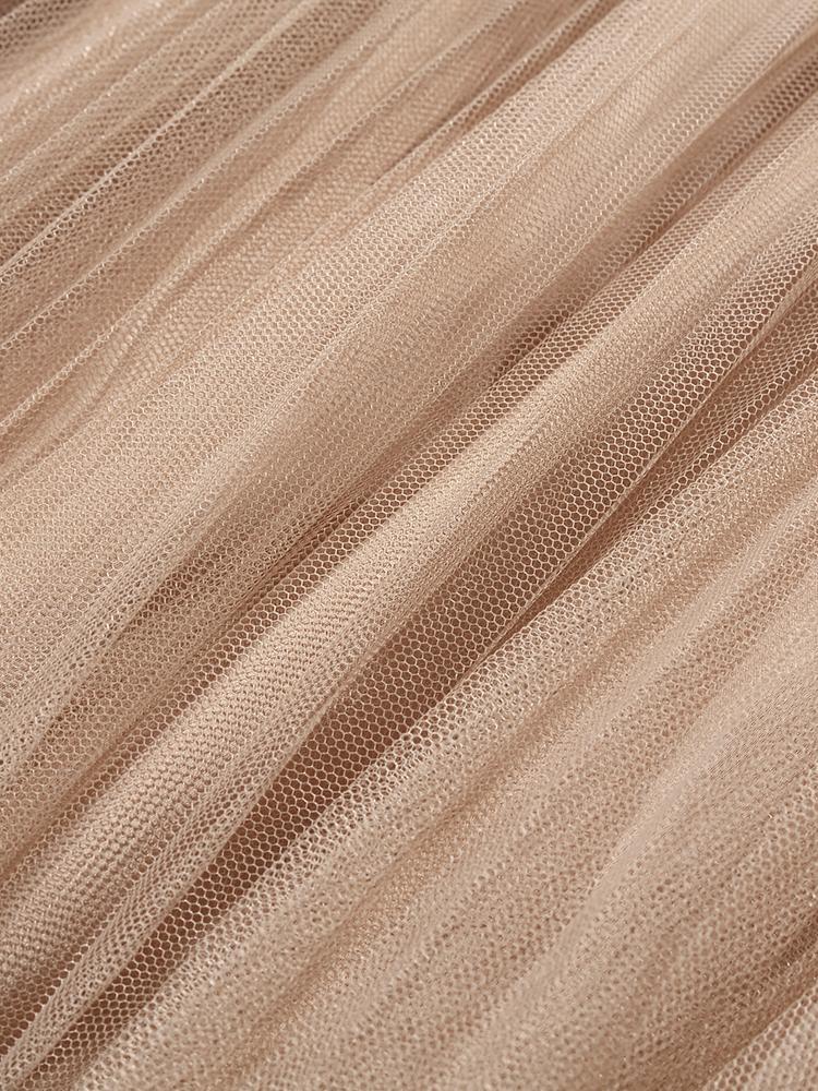 Asymmetrical Hem Top And Tulle Women Skirt With Belt Two-Piece Set - Image 7