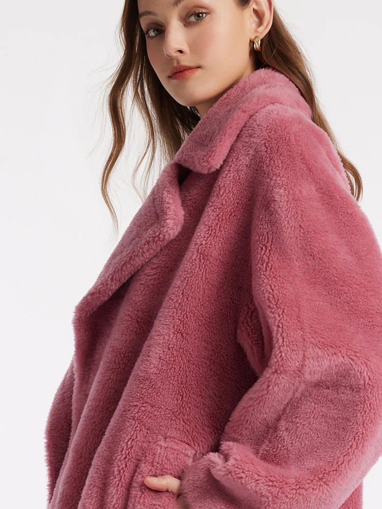 Lamb Wool Oversized Teddy Coat - Image 6