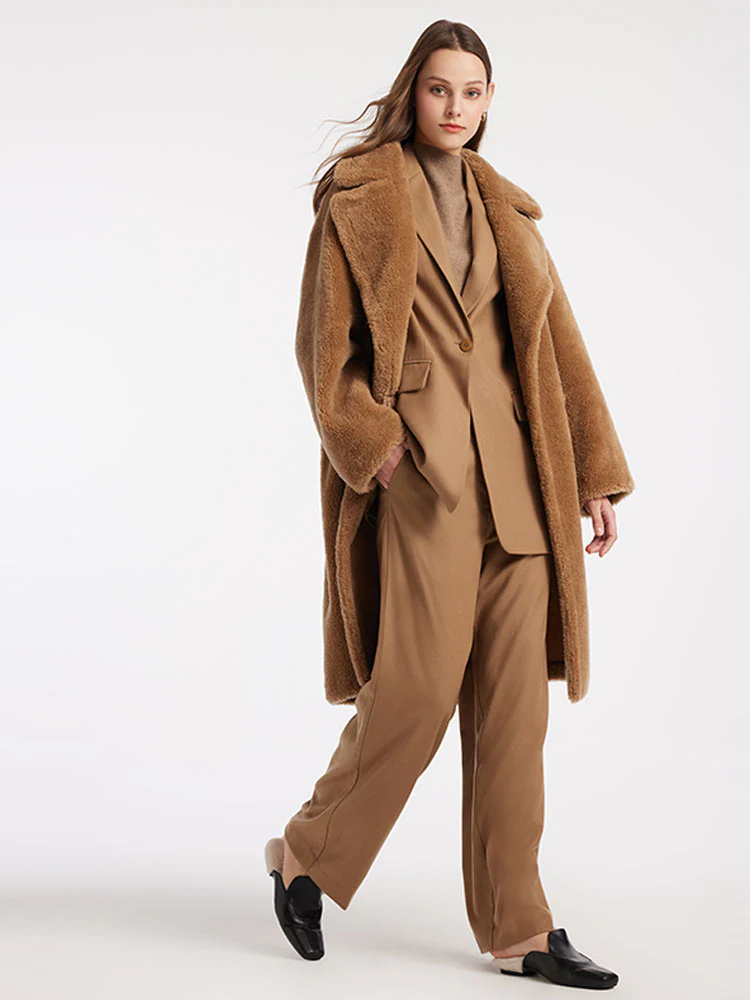 Lamb Wool Oversized Teddy Coat - Image 8