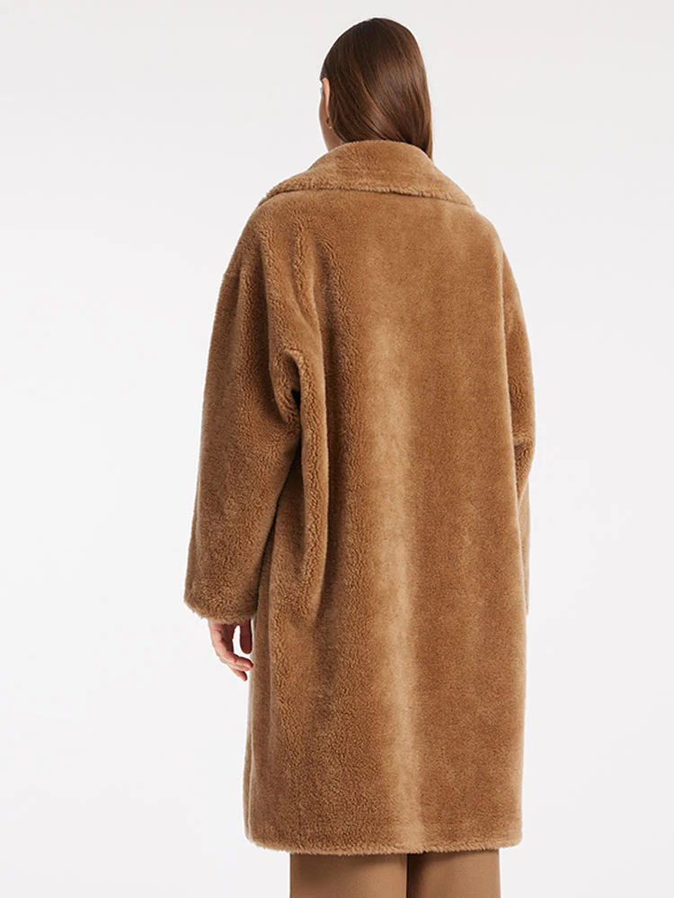 Lamb Wool Oversized Teddy Coat - Image 9
