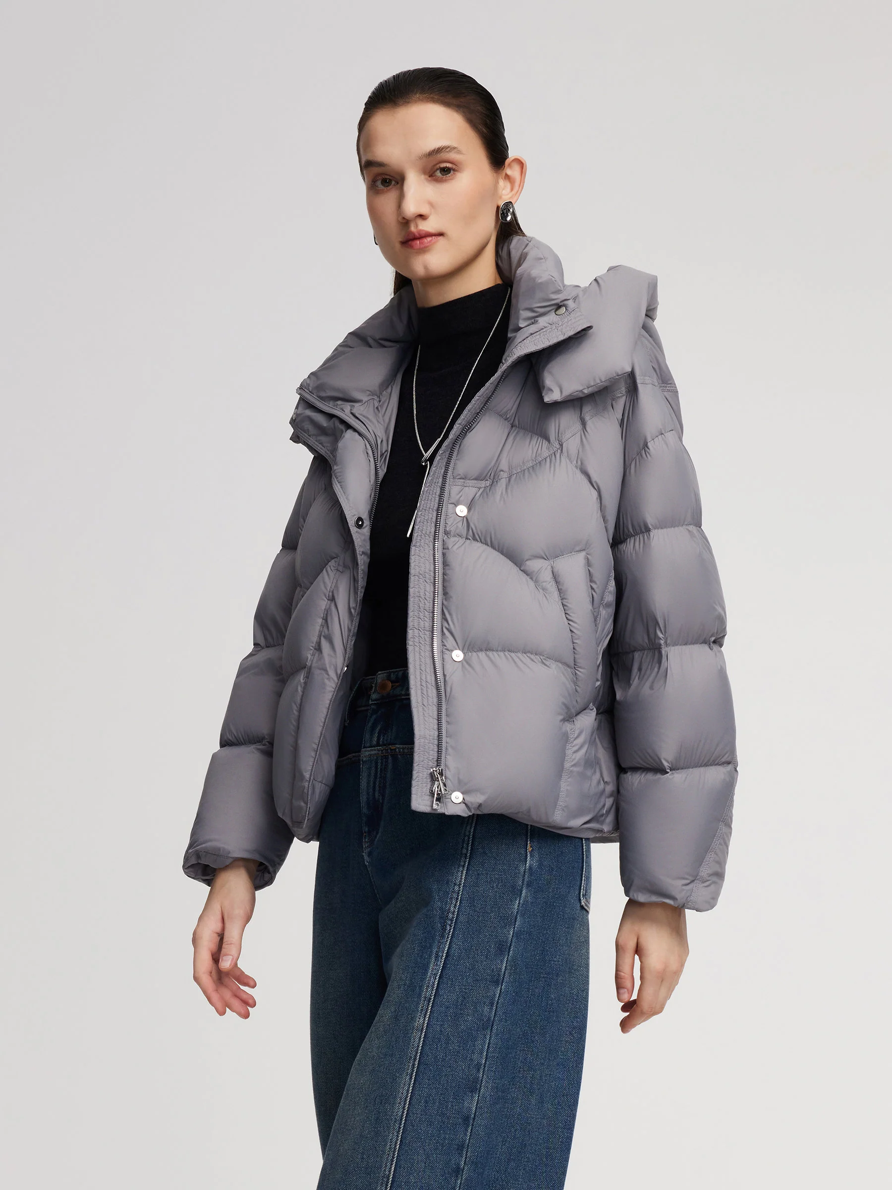 Lightweight Windproof Hooded Goose Down Jacket - Image 6