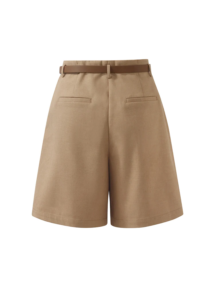 Loose A-Line Women Shorts With Belt - Image 9
