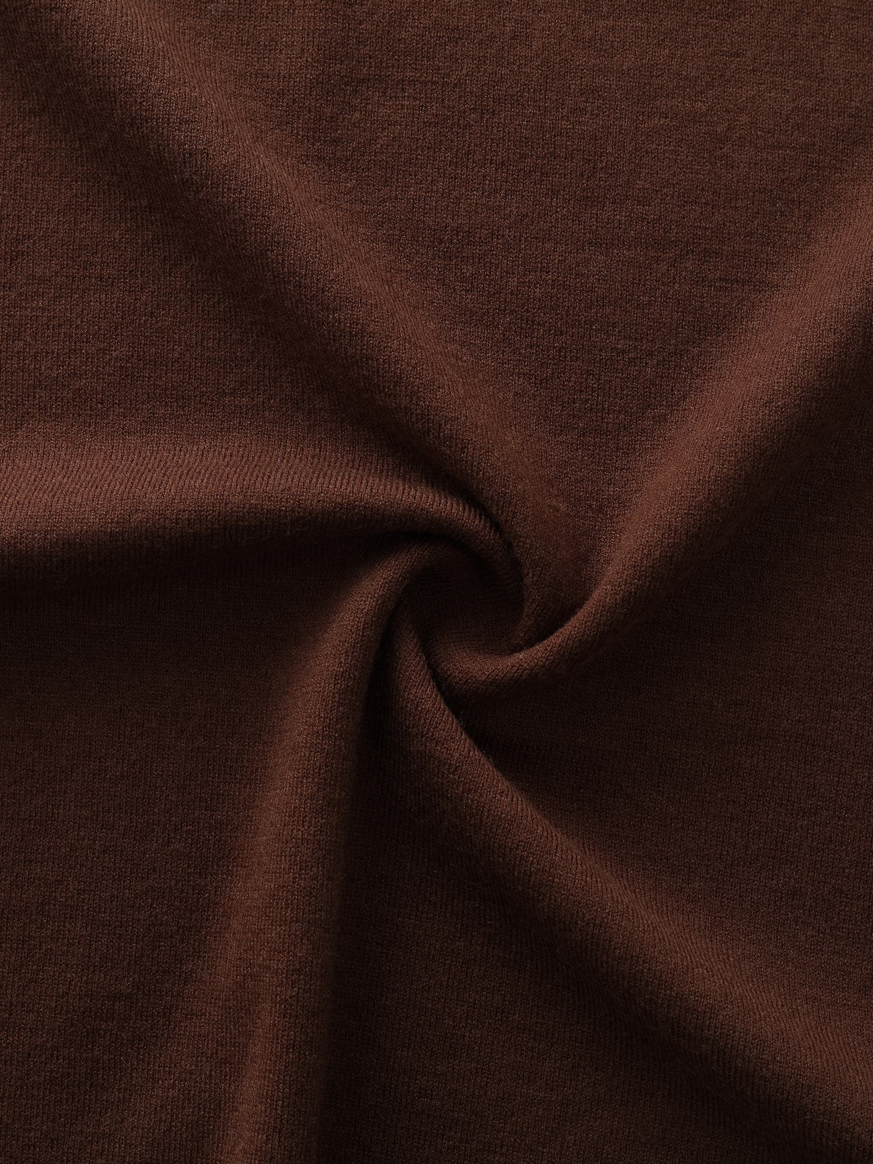 Tencel Wool Blend Boat Neck Women Knit Maxi Dress With Leather Belt - Image 10