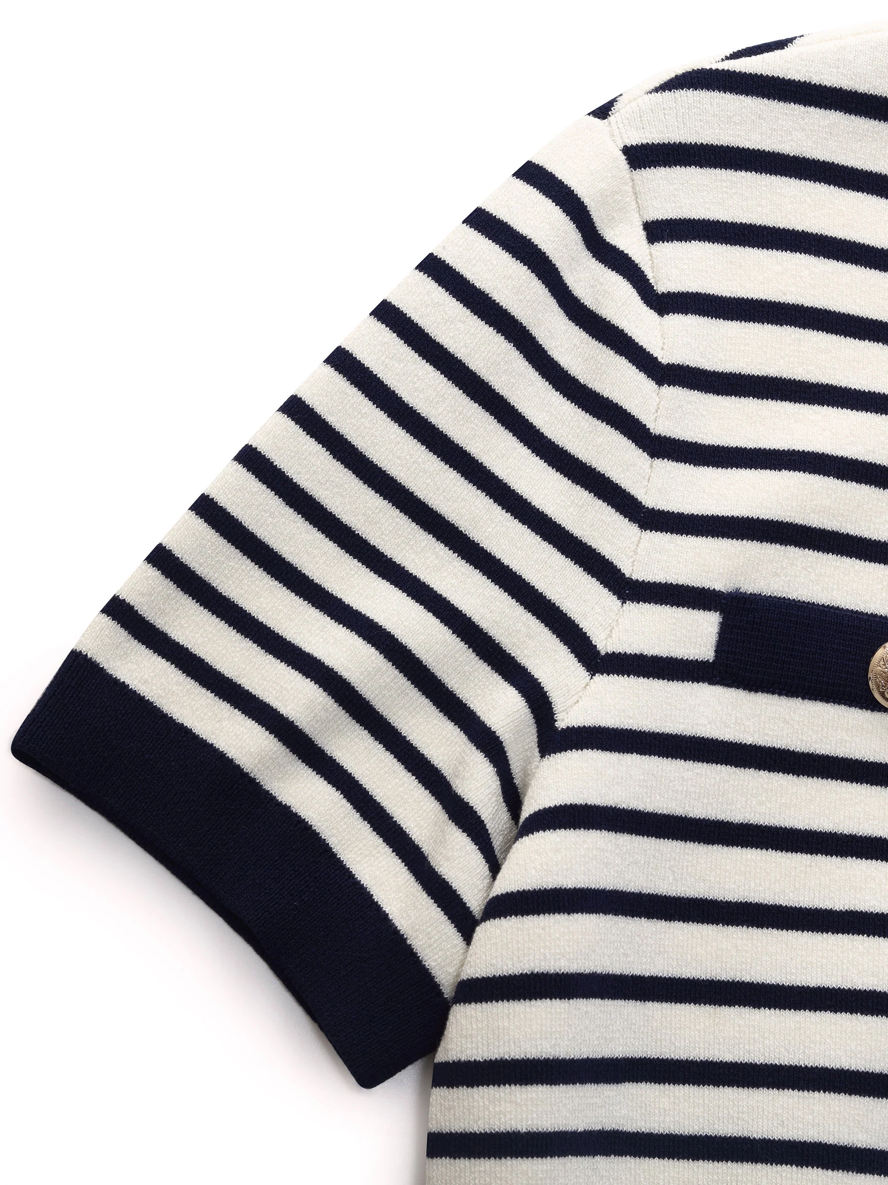 Lyocell Blend Stripe Gathered Waist Women Knit Mini Dress - Image 8