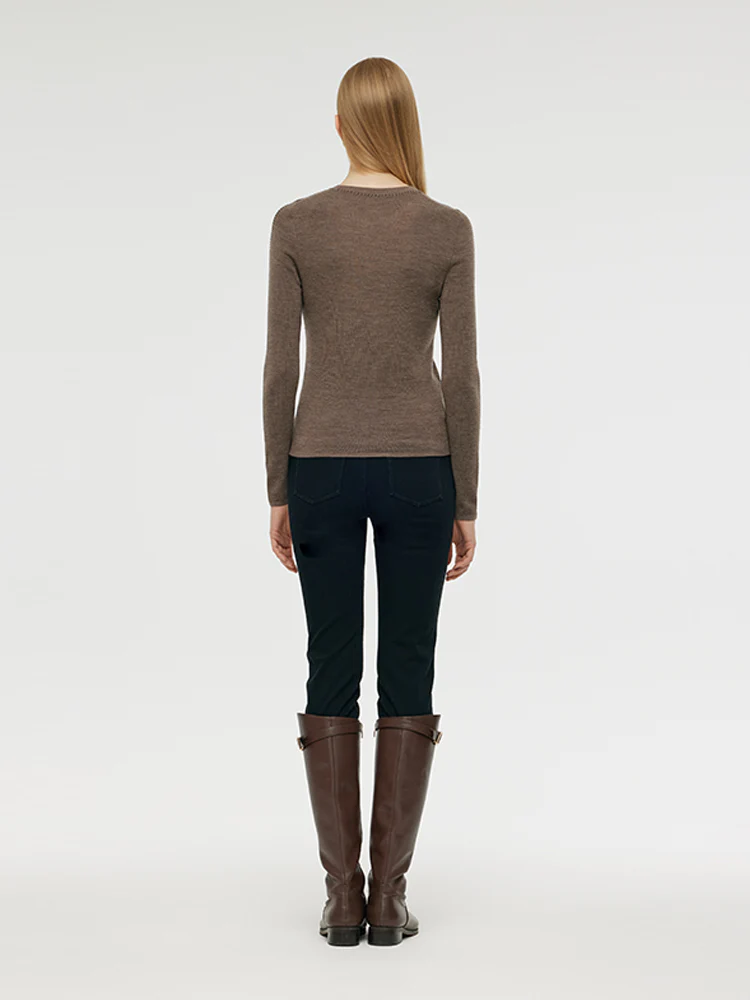 Machine Washable Wool Women Knit Top - Image 3