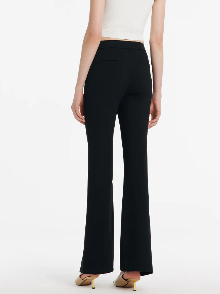 Mid-Rise Slit Micro-Flared Women Pants - Image 4