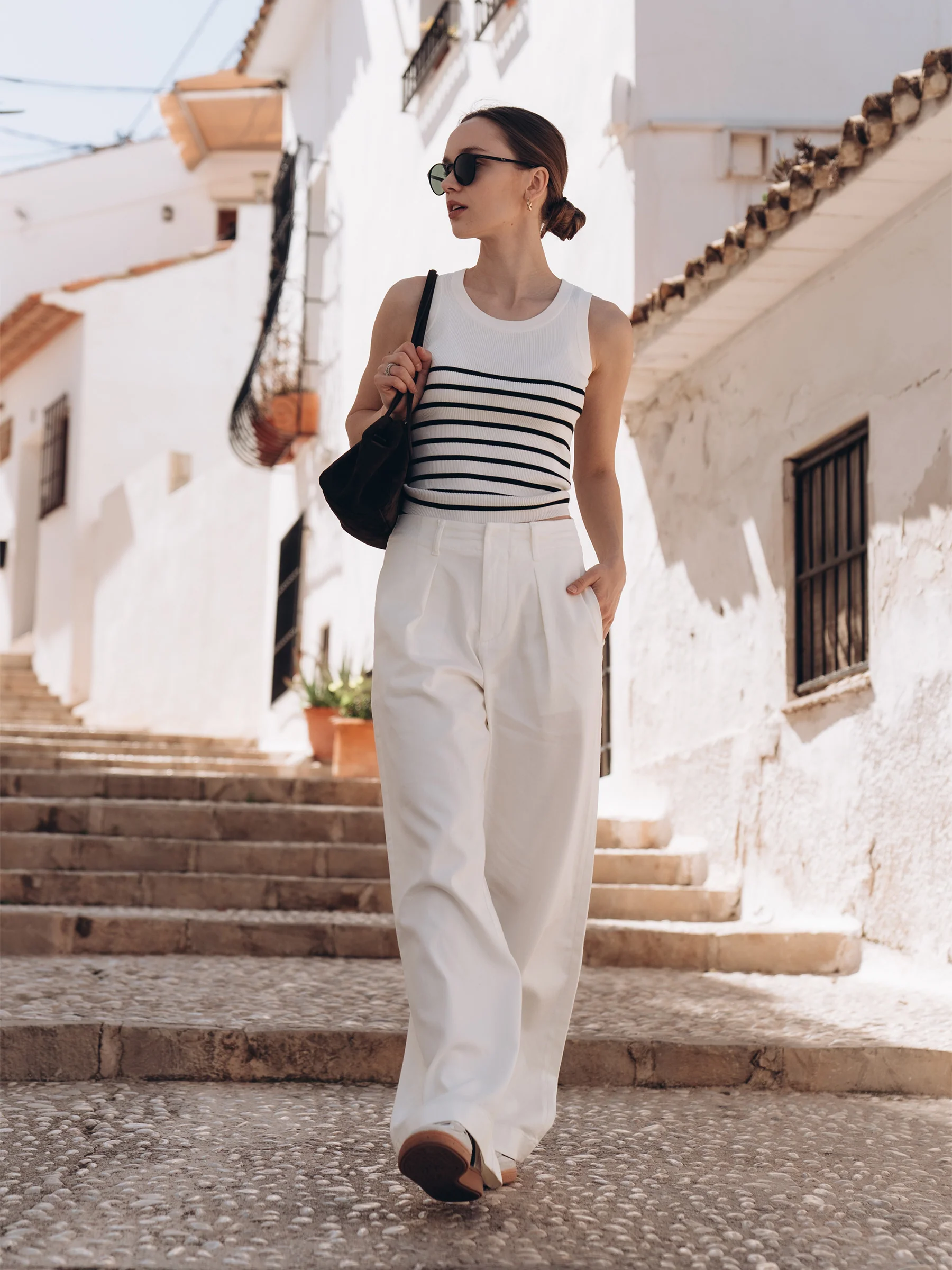 Oil-Resistant Wide Leg Full Length Women Jeans - Image 3