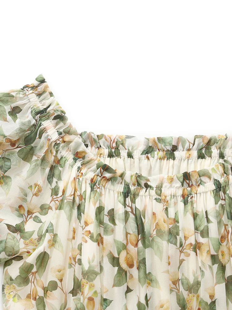 Silk Floral Print Maxi Dress - Image 10