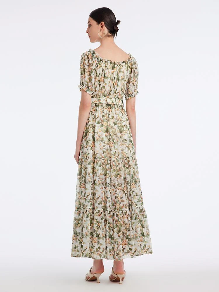 Silk Floral Print Maxi Dress - Image 3