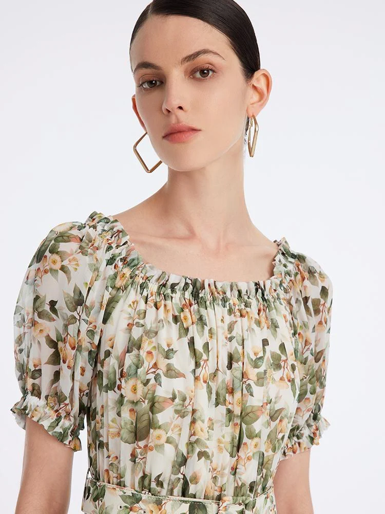 Silk Floral Print Maxi Dress - Image 7