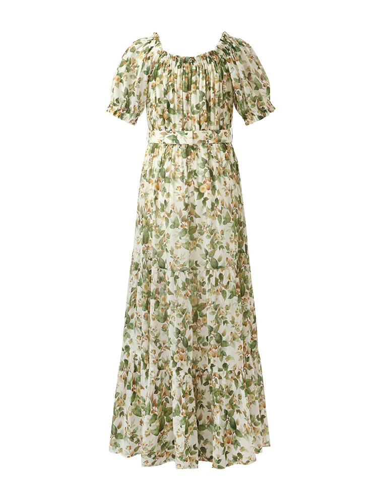 Silk Floral Print Maxi Dress - Image 9