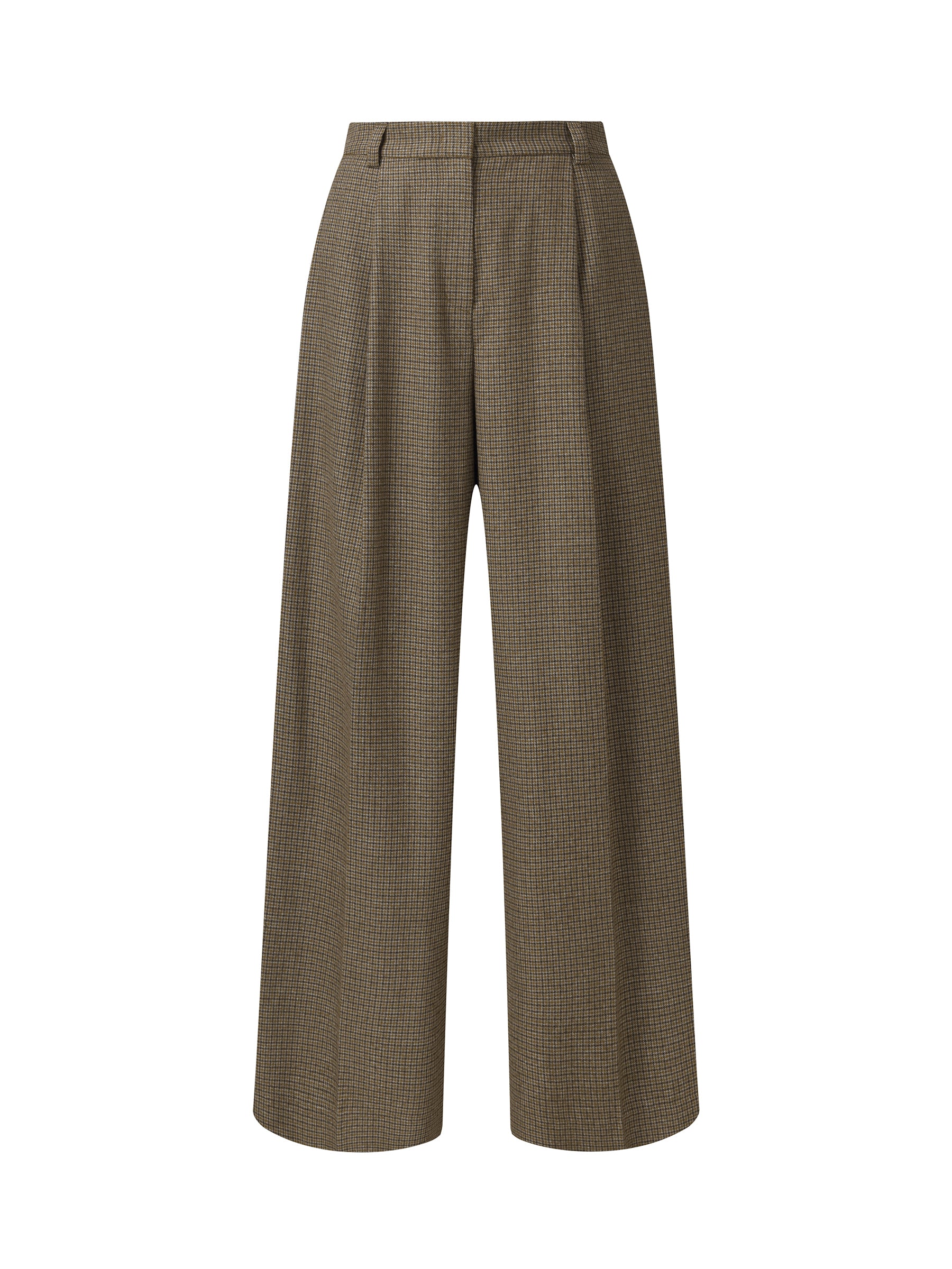 Plaid Straight Wide Leg Women Pants - Image 6