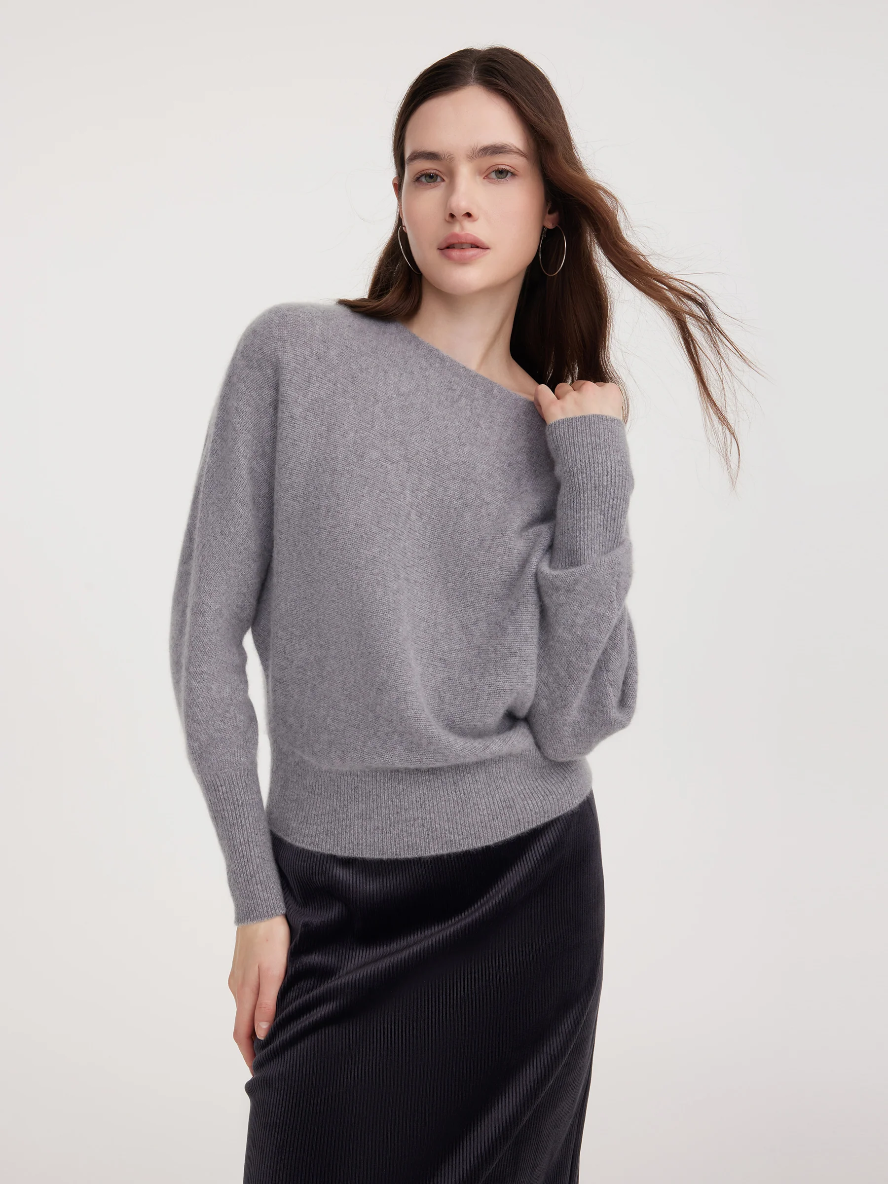 100% Cashmere Boat Neck Women Sweater - Image 4
