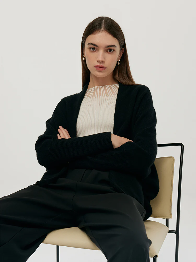 Pure Cashmere Crop Women Cardigan - Image 6