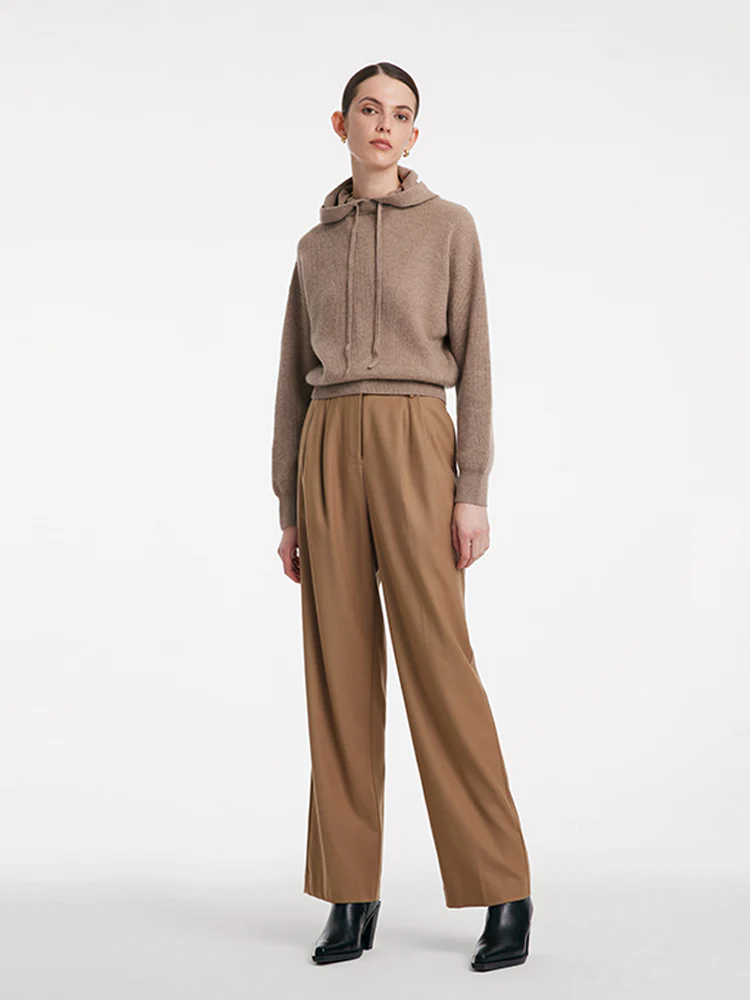 Pure Cashmere Hooded Sweater With Detachable Hat - Image 2