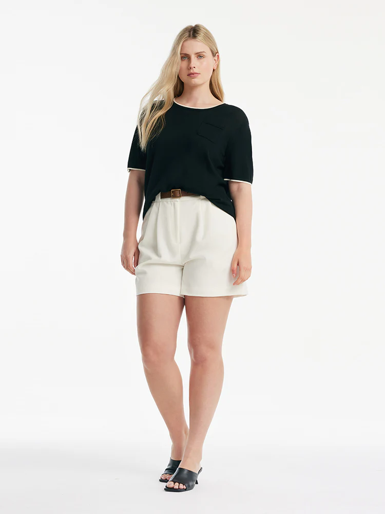 Pure Wool Short-Sleeved Pullover - Image 5