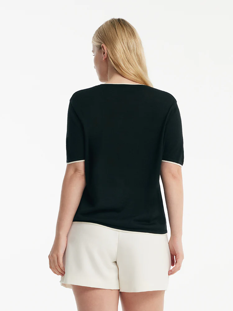 Pure Wool Short-Sleeved Pullover - Image 6