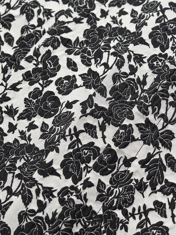 Rose Jacquard Pleated Women Mamianqun With Bottomed Skirt - Image 20