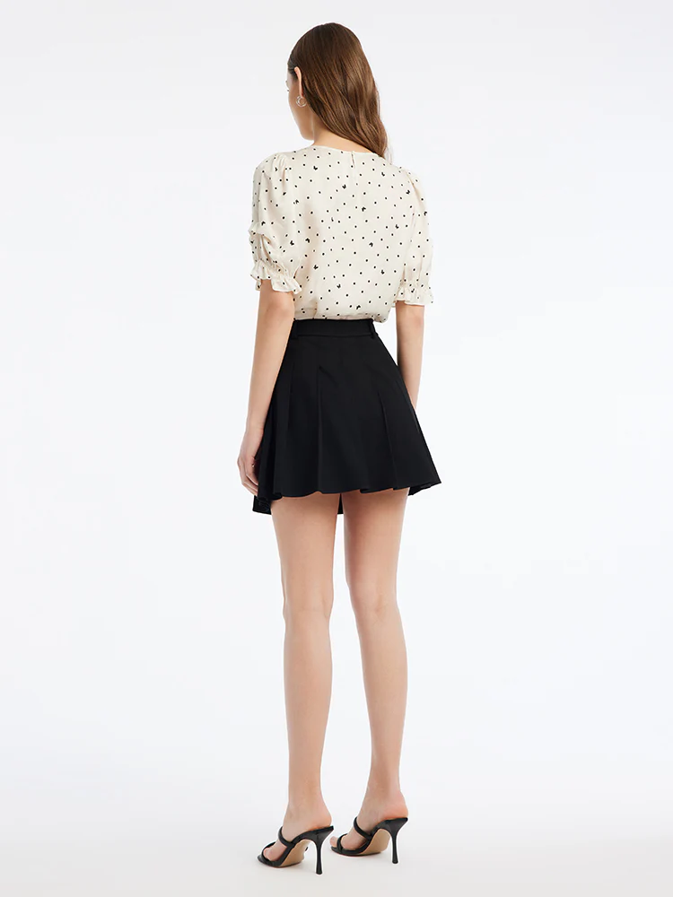 Pre-Order Round Neck Polka Dots Women Blouse - Image 4
