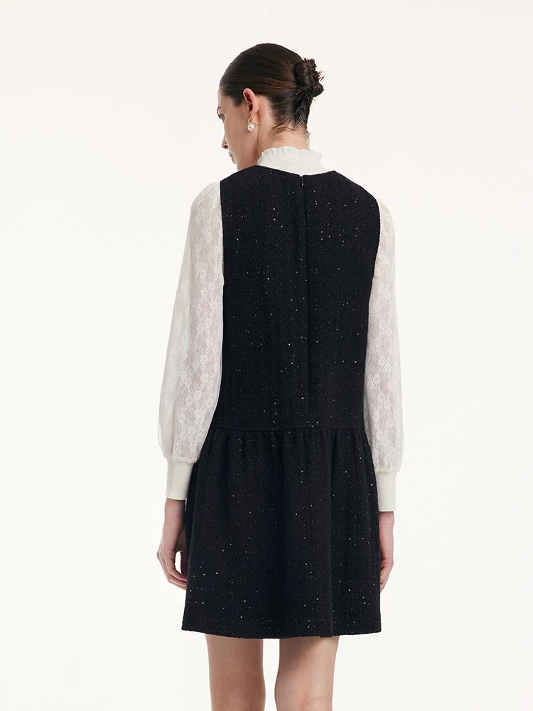 Round Neck Sequins Vest Dress - Image 5